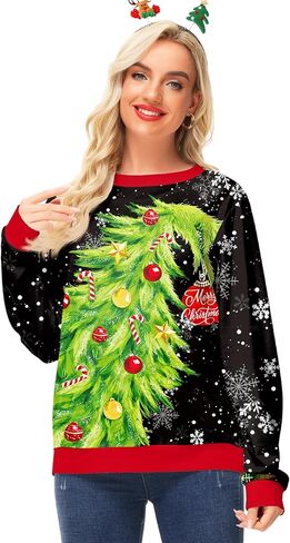 Deerose Women Halloween Sweatshirts Thanksgiving Long Sleeve Print Shirts in Saudi Arabia