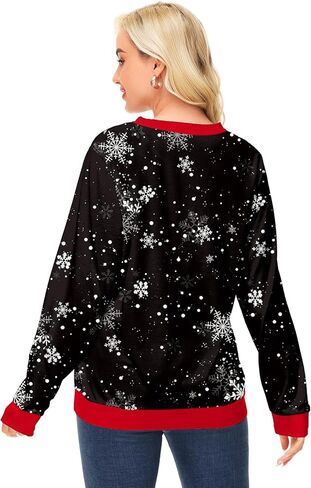 Deerose Women Halloween Sweatshirts Thanksgiving Long Sleeve Print Shirts in Saudi Arabia