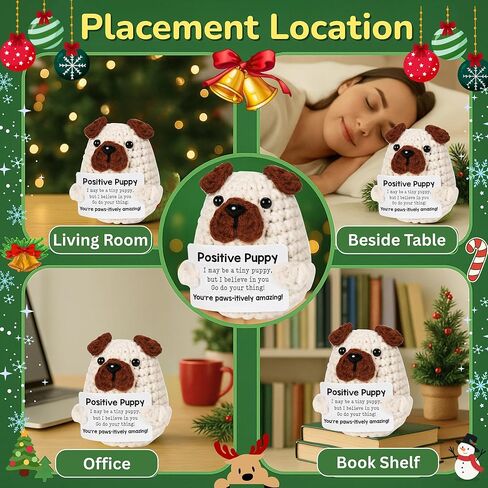 دجاج كروشيه إيجابي مصغرة مع عناق الجيب ، والدعم العاطفي لطيف الرسائل التحفيزية للكروشيه ، والكروشيه الإيجابية ، هدية عيد ميلاد للنساء ، ومخلل الدعم العاطفي ، والحيوان المحشوة بالدجاج in Kuwait