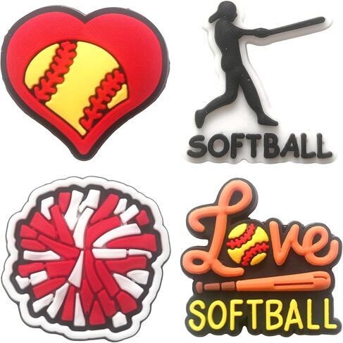 25PCS Sports Baseball Number Shoe Charms for Clog Sandals,Cute Decorations Pins Accessories for Boys,Kids,Girls,Teens,men,Adults Party Favors Gift in Saudi Arabia