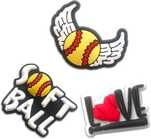 25PCS Sports Baseball Number Shoe Charms for Clog Sandals,Cute Decorations Pins Accessories for Boys,Kids,Girls,Teens,men,Adults Party Favors Gift in Saudi Arabia