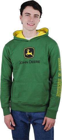 John Deere Logo Fleece Pullover Hoodie Toddler إلى أحجام البالغين (2T - 2XL) in Saudi Arabia