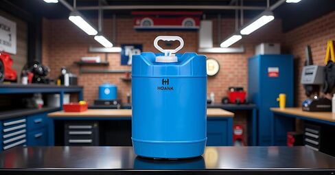 Oil Storage Container Automotive - Translucent Recycle Oil Jug - 5 Gallon Oil Container Automotive - ext. dia. 11.5" x 14.75" H. (Lid Included) in Kuwait