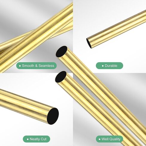 2-pack 300mm النحاس النحاس ، 6 مم OD 0.5 مم سماكة الجدار H65 النحاس أنابيب سلس للبناء/صياغة/صياغة DIY ، أنبوب مستقيم معدني [0.24 × 02x11.8in] in Saudi Arabia