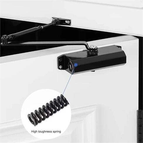 Hydraulic Buffer Door Closer 25KG to 80KG Adjustable Speed Door Closing Equipment Mute Soft Closing Door Hardware(L-Automatic Payment) in Saudi Arabia