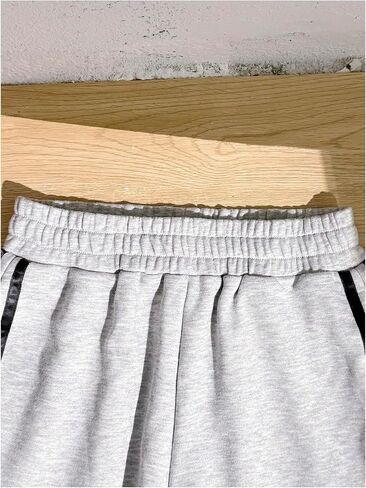 Girl's Elastic High Waisted Casual Shorts Letter Patched Wide Leg Summer Sweat Shorts in Saudi Arabia