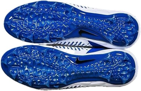 Nike Men's Alpha Menace Pro2 Mid Football Cleats Shoes #BV3945-101 White/Royal Blue/Black - Size Men's 16 in Saudi Arabia