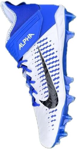 Nike Men's Alpha Menace Pro2 Mid Football Cleats Shoes #BV3945-101 White/Royal Blue/Black - Size Men's 16 in Saudi Arabia