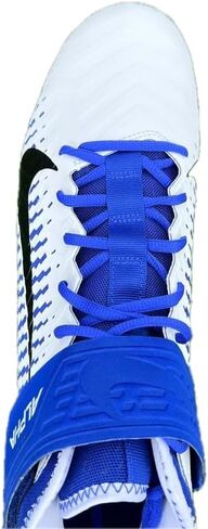 Nike Men's Alpha Menace Pro2 Mid Football Cleats Shoes #BV3945-101 White/Royal Blue/Black - Size Men's 16 in Saudi Arabia