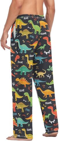 لطيف Cat Heart Pants Pants Cartoon Pink Animals Men's Pajama Bottoms Lounge Sleepwear PJS Disual Lightweight Sleep Pants M in Kuwait