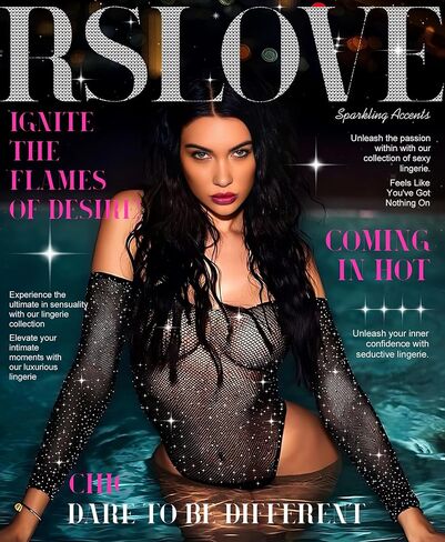 RSLOVE ملابس داخلية نسائية شبكة صيد السمك، ملابس داخلية شبكية مثيرة بأحجار الراين المتلألئة in Kuwait