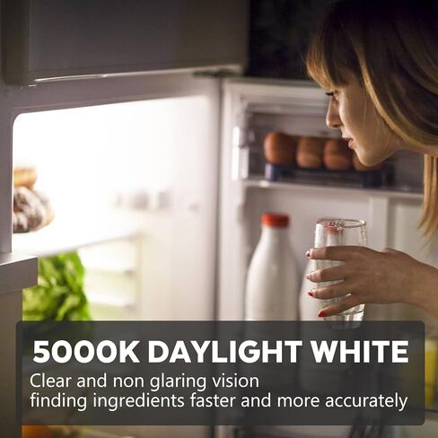 مصباح ثلاجة LED المصباح 2 حزمة ， ضوء النهار الأبيض 5000K 120 فولت 40W لمبة الأجهزة المكافئة ， A15 5W E26 قاعدة الثلاجة المائية للماء للإضاءة المنزل الفريزر ، لمبة كهربائية صغيرة ، غير قابلة للضغط in Kuwait