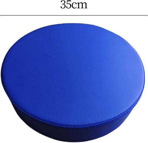 Barstool Replacement Seat Top Compact Round PU Leather Easy to Install Bar Stool Seat Cushion for Office Counter Barber Shop, Black in Saudi Arabia