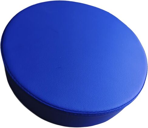 Barstool Replacement Seat Top Compact Round PU Leather Easy to Install Bar Stool Seat Cushion for Office Counter Barber Shop, Black in Saudi Arabia