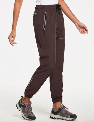 baleaf Women's Petite Hiking Pants Lightweight Quick Dry Water Resistant Cargo Pants 27'' Inseam for All Seasons Suntan Size M in Saudi Arabia