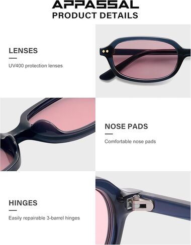 Retro Small Rectangle Sunglasses for Women Men Trendy Narrow Square Sunnies AP3729 in Saudi Arabia