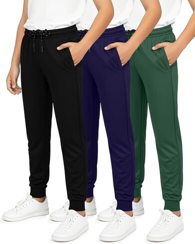 مجموعة Real Essentials 3 Pack: بنطال رياضي كاجوال شبكي للأولاد مع جيوب in Kuwait