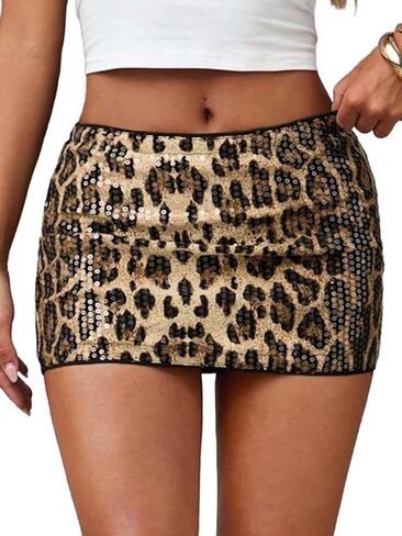 MakeMeChic Women's Sequin Mini Skirt Y2K Sparkly Micro Pencil Skirt in Saudi Arabia