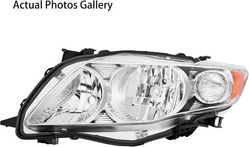 2PCS Headlights Assembly North America built Models For 2011 2012 2013 Toyota Corolla CE LE S L Replacement Headlamps Driver and Passenger Side Chrome Housing Amber Corner in Saudi Arabia