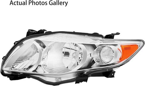 2PCS Headlights Assembly North America built Models For 2011 2012 2013 Toyota Corolla CE LE S L Replacement Headlamps Driver and Passenger Side Chrome Housing Amber Corner in Saudi Arabia