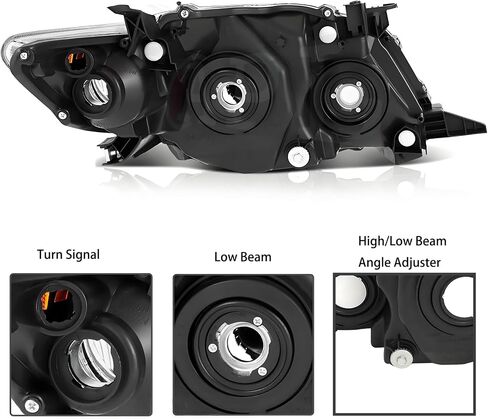 2PCS Headlights Assembly North America built Models For 2011 2012 2013 Toyota Corolla CE LE S L Replacement Headlamps Driver and Passenger Side Chrome Housing Amber Corner in Saudi Arabia