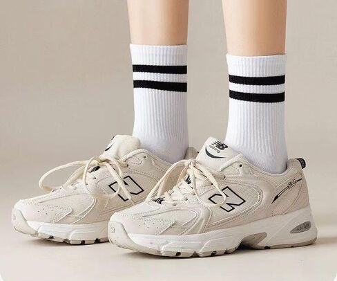 2/5/10 Pairs Classic Striped Running Socks Lightweight Breathable Athletic Crew Socks for Women and Men in Saudi Arabia