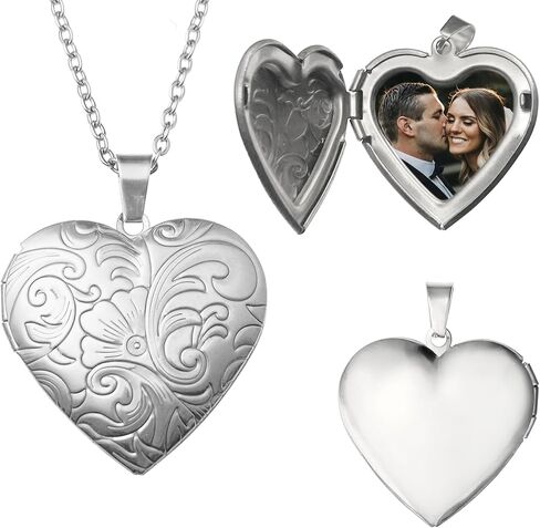 Custom Photo Locket Necklace for Women Personalized Text Picture Engraving Disc Mother's day Gift for Birthday in Saudi Arabia