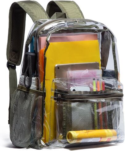 Vorspack Clear Backpack for School, 16 inch Heavy Duty Clear Bookbag in Saudi Arabia
