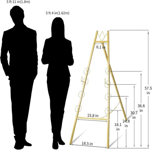Watihere 46.7 "Gold Easel Stand لعلامات الزفاف - لا يوجد تجميع مطلوب ، قابلة للتعديل ، شاشة قوية للفن ، اللوحات ، الملصقات ، الصور ، ديكور المنزل in Saudi Arabia