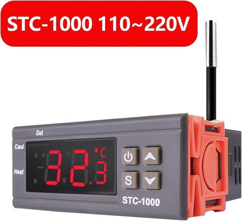 وحدة تحكم درجة الحرارة الرقمية STC-1000 220V 12V تحكم ترموستات ترحيل لبرودة حاضنة التدفئة الحرارية (STC-3000 110-220 VAC) in Saudi Arabia