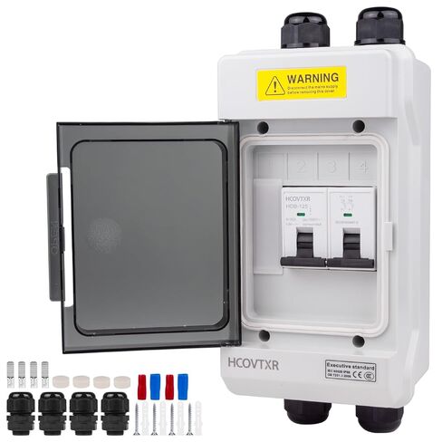 60 AMP Solar Panel Disconnect Switch مع IP66 Breaker Box ، 550VDC Solar Shot Off Switch for RV PV Home in Kuwait