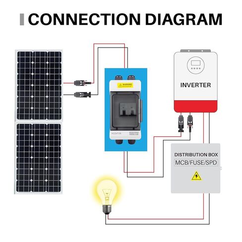 60 AMP Solar Panel Disconnect Switch مع IP66 Breaker Box ، 550VDC Solar Shot Off Switch for RV PV Home in Kuwait