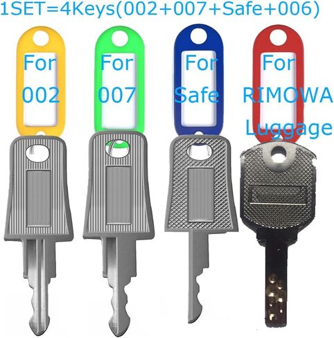 4PCS Luggage Keys TSA Key 007 002 Master Luggage Key TSA Locks for Luggage Key Padlock Luggage Key Locks (2PCS-TSA007+2PCS-TSA002) in Saudi Arabia