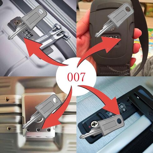 4PCS Luggage Keys TSA Key 007 002 Master Luggage Key TSA Locks for Luggage Key Padlock Luggage Key Locks (2PCS-TSA007+2PCS-TSA002) in Saudi Arabia