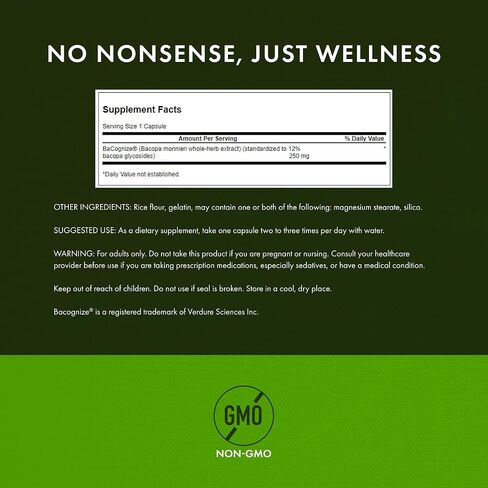 Swanson Bacopa Monnieri Extract Bactlize 250 ملليغرام 90 كبسولة in Saudi Arabia