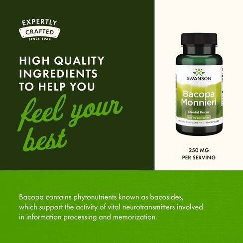Swanson Bacopa Monnieri Extract Bactlize 250 ملليغرام 90 كبسولة in Saudi Arabia