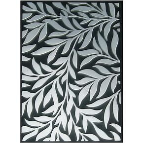 PUPUZAO Plastic Embossing Folder (4-1/8Inx5-13/16InWillow Leaves) Paper Crafts Plastic Textured Impressions for Card Making Scrapbooking