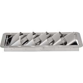 attwood 1488-5 Corrosion-Resistant Stainless Steel Marine Louvered Vent, Silver, One Size