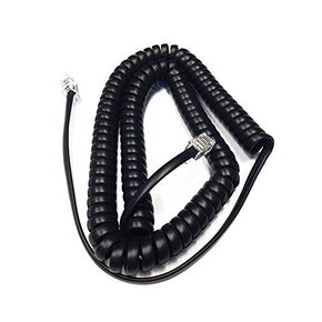 The VoIP Lounge Replacement 12 Foot Black Handset Receiver Cord for Polycom SoundPoint IP Phone 301 501 601 670 321 331 335 450 550 560 650