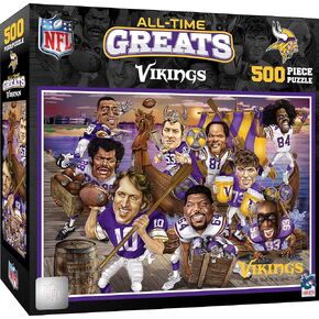 MasterPieces 500 Piece Sports Jigsaw Puzzle for Adults - NFL Minnesota Vikings All-Time Greats - 15x21