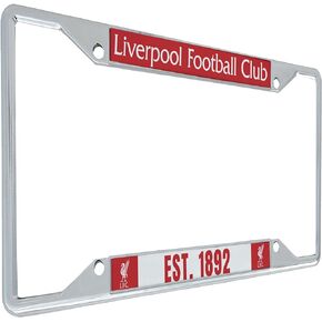 Liverpool FC License Plate Frame Football Soccer Premier League Metal for Front or Back of Car Officially Licensed (Frame - Design 1)
