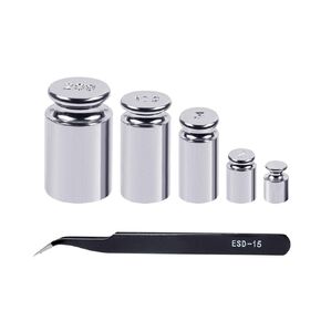 Harapu 5 Pcs Gram Calibration Weight Set, 20g 10g 5g 2g 1g Kit for Digital Scale Balance and 1 Piece Calibration Weight Tweezer, Silver in Kuwait