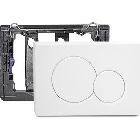 Dual Flush Actuator Plate Front Actuation Compatible with Geberit 115.770.46.6, Matte Black