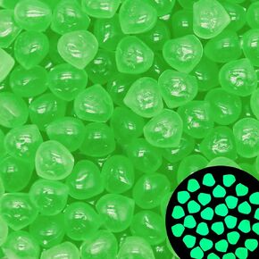 100pc Blue Fish Tank Rocks Glow in The Dark Rocks Outdoor Decorative Stones Glowing Pebbles Glow Rocks for Aquarium Glow Stones for Driveway Garden Pebbles,Blue