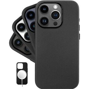 LONLI Classic - (for iPhone 15) - European Nappa Leather Phone Case - Smoothen and Soften Over Time - Compatible with Magsafe - Saddle Brown