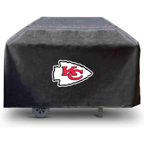 FANMATS 41137 NFL - San Francisco 49ers Rectangular Black Grill Cover - Fits 3 and 4 Burner Grills - 68in x 21in x 35in