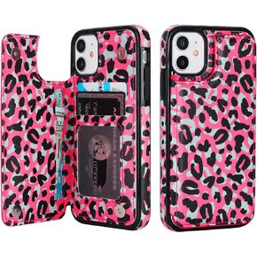 HAOPINSH for iPhone 11 Wallet Case with Card Holder, American Flag Sunflowers Pattern Back Flip PU Leather Kickstand Card Slots Case for Women Girls, Double Magnetic Clasp Shockproof Cover 6.1"