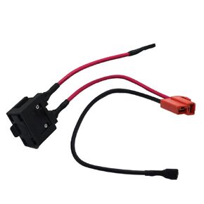Red Square Socket 2-Pin Wiring Harness with Fuse for Kid Trax 12 Volt Batteries for Ride on Toys Kids car Replacement Parts 12V Power Wheels Charger Cable Accessories
