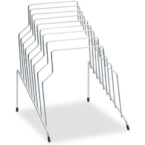 Fellowes Step File, 8 Sections, 10.12 x12.12 x 11.87 Inches, Wire, Silver (72604)