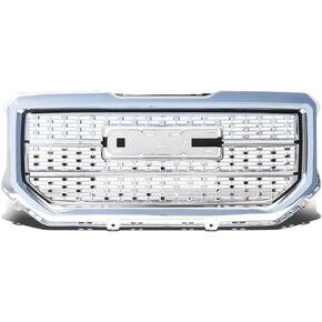 DNA Motoring GRLDDENL-GMCSIE16-BK Black ABS Front Bumper Grille Compatible with 16-18 Sierra 1500